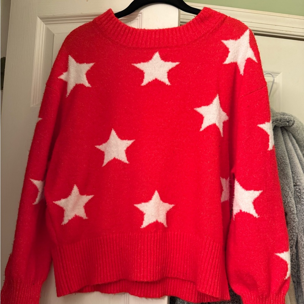 Red Star Pattern Sweater! So cute!